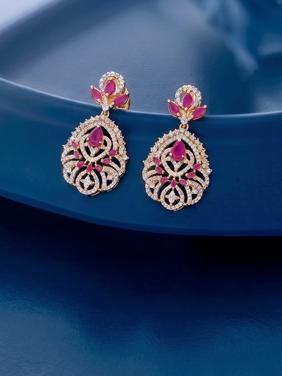 Gold-Ruby Imitation Jewelry-Set