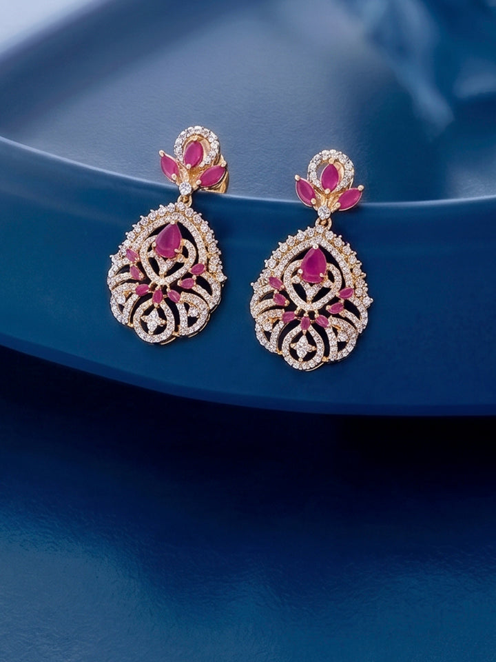 Gold-Ruby Imitation Jewelry-Set