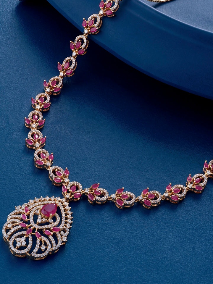 Gold-Ruby Imitation Jewelry-Set