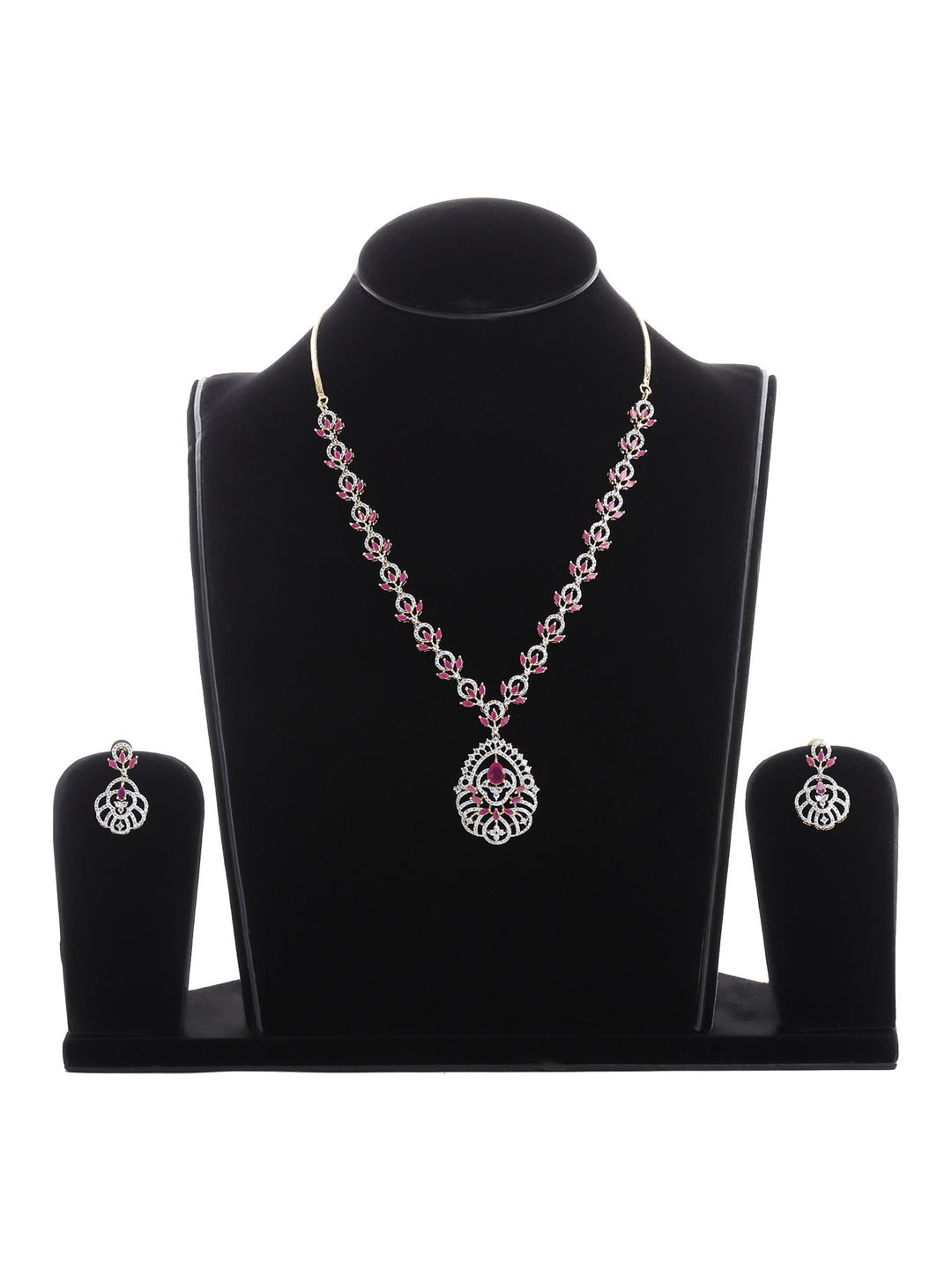 Gold-Ruby Imitation Jewelry-Set