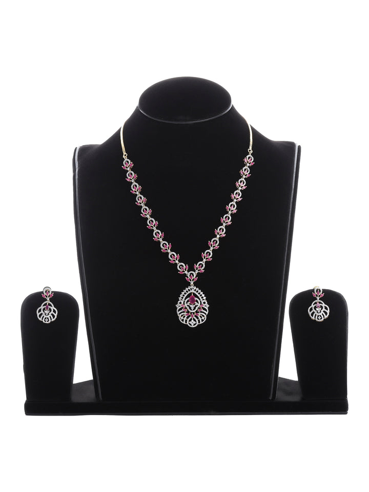 Gold-Ruby Imitation Jewelry-Set