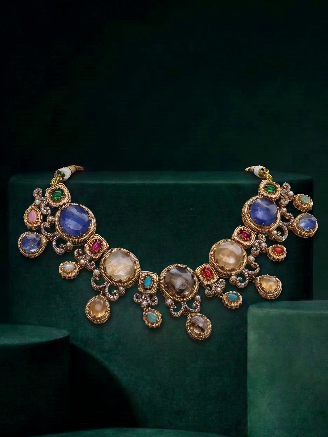 Gold-Multi Imitation Jewelry-Set