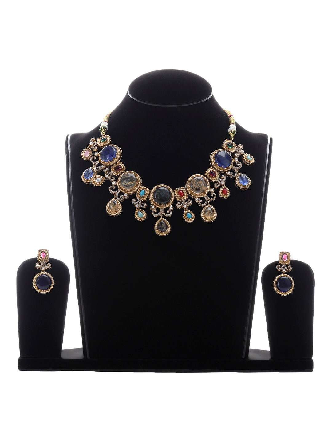 Gold-Multi Imitation Jewelry-Set
