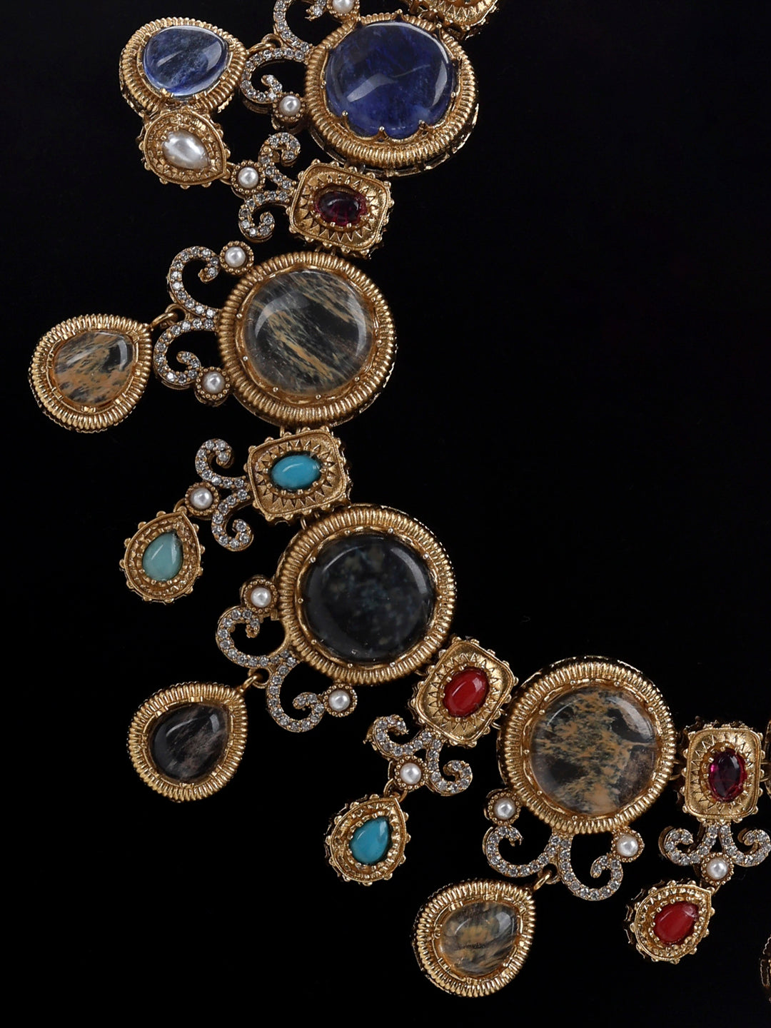 Gold-Multi Imitation Jewelry-Set