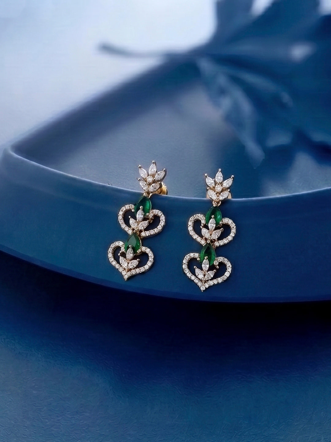 Gold-Green Imitation Jewelry-Set