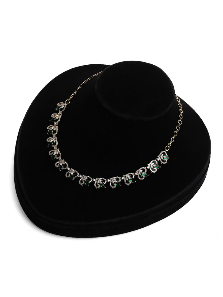 Gold-Green Imitation Jewelry-Set