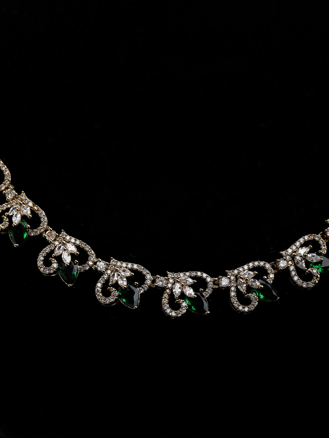 Gold-Green Imitation Jewelry-Set