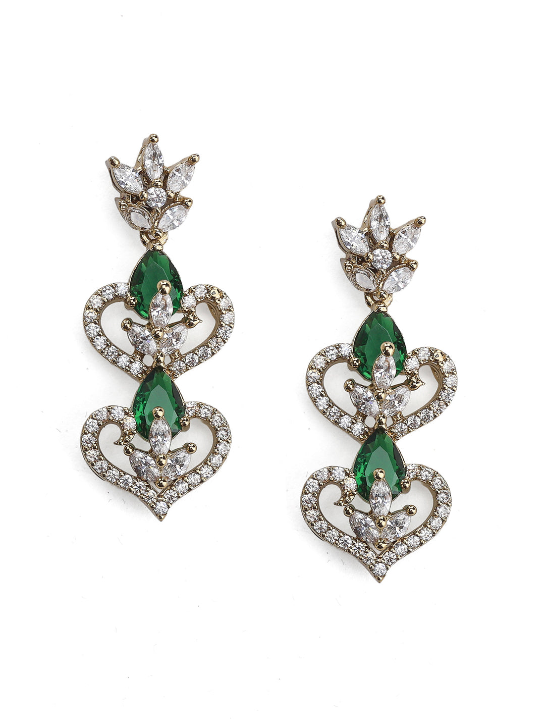 Gold-Green Imitation Jewelry-Set
