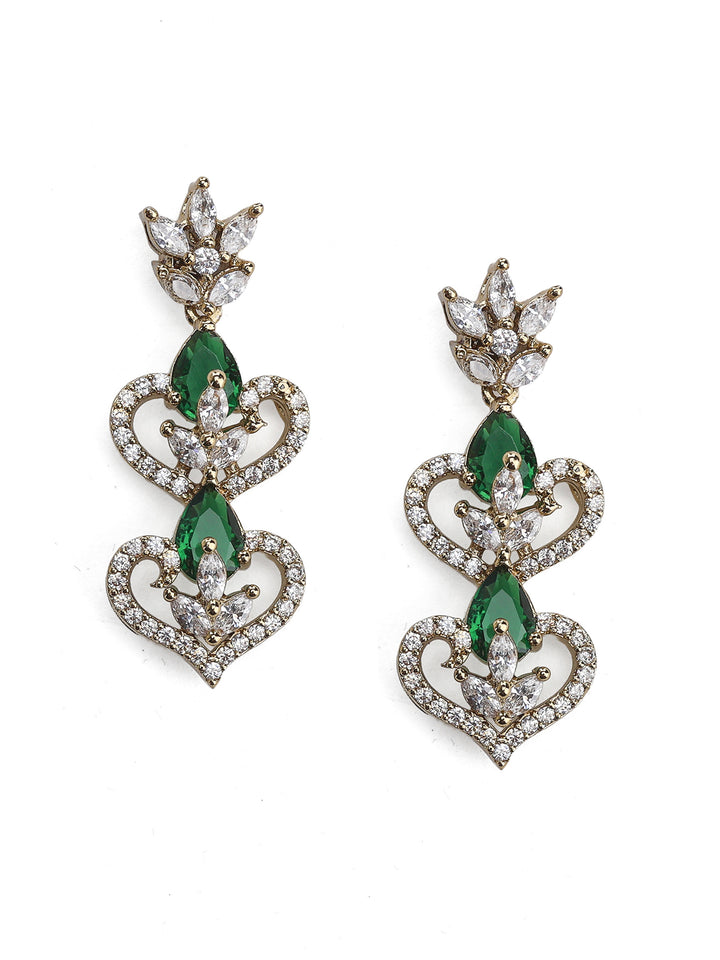 Gold-Green Imitation Jewelry-Set