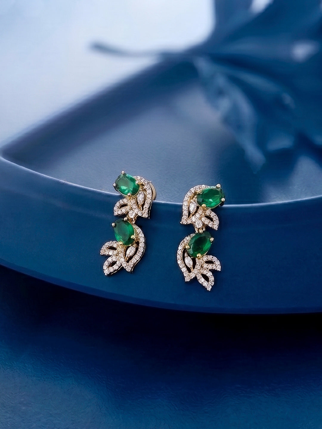 Gold-Green Imitation Jewelry-Set