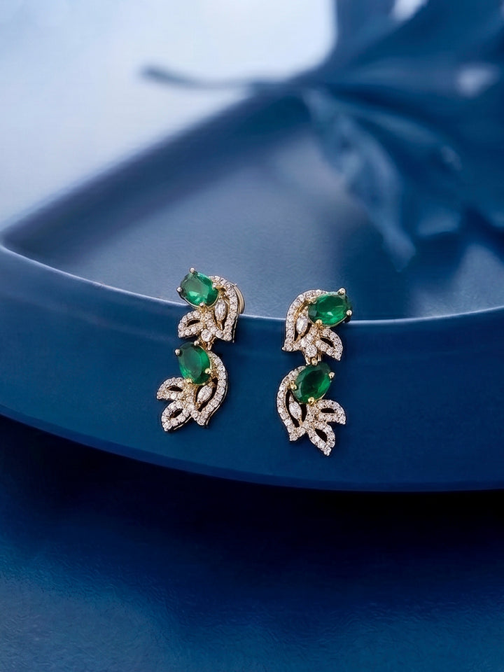 Gold-Green Imitation Jewelry-Set
