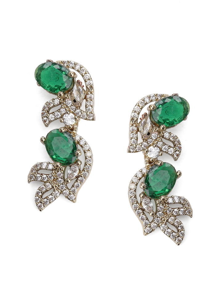 Gold-Green Imitation Jewelry-Set