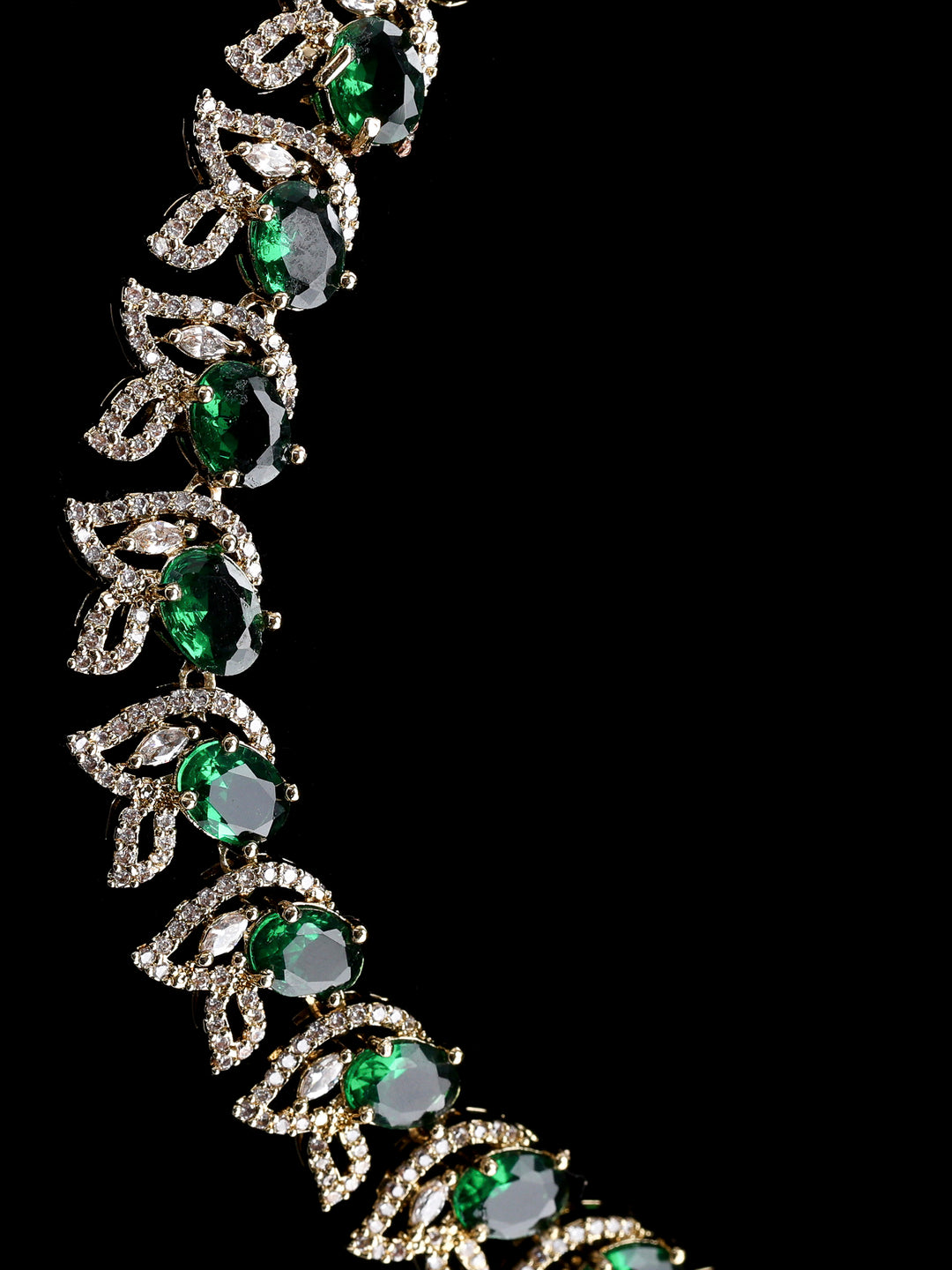 Gold-Green Imitation Jewelry-Set