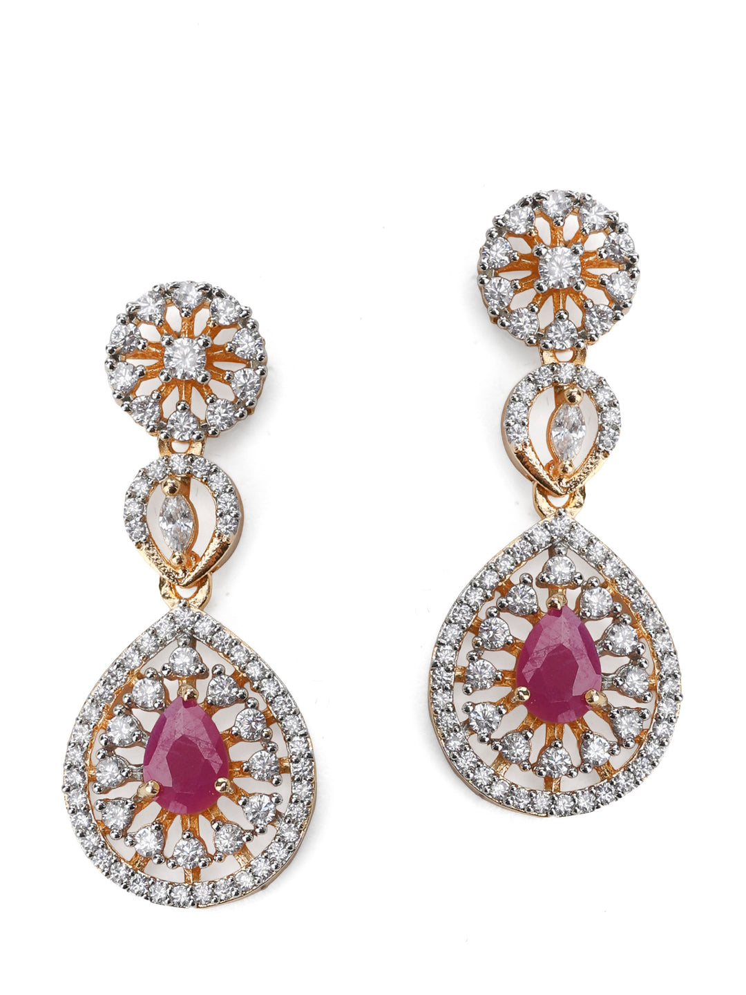 Gold-Ruby Imitation Jewelry-Set