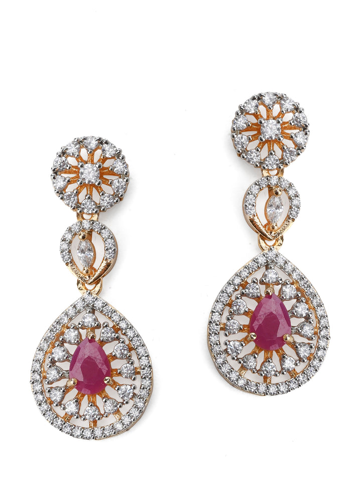 Gold-Ruby Imitation Jewelry-Set