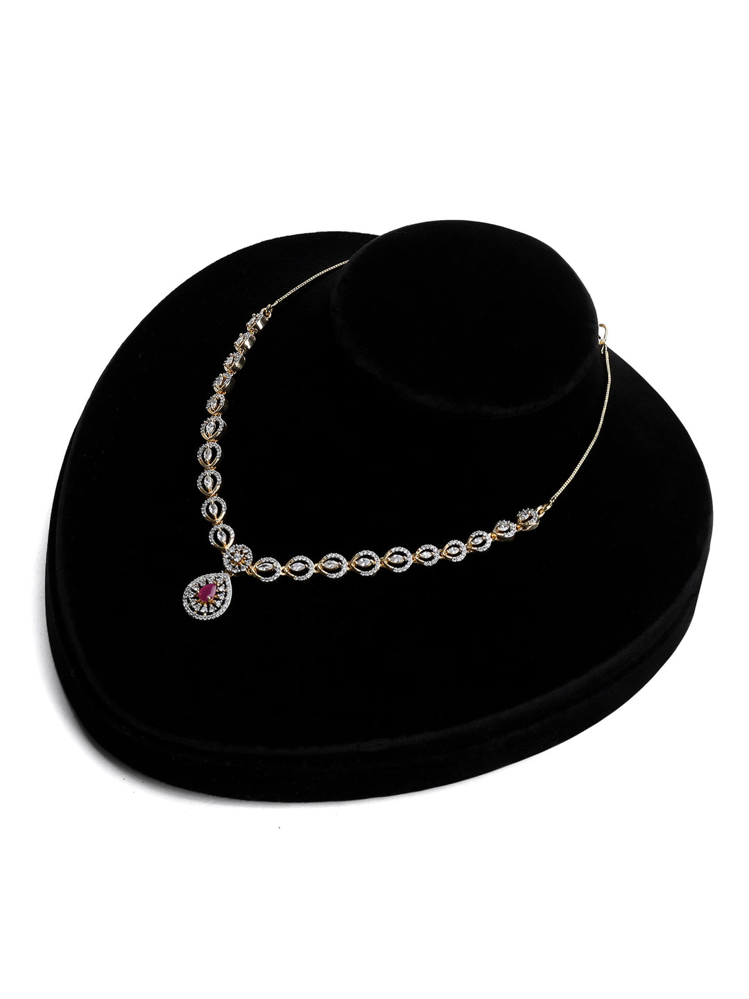 Gold-Ruby Imitation Jewelry-Set