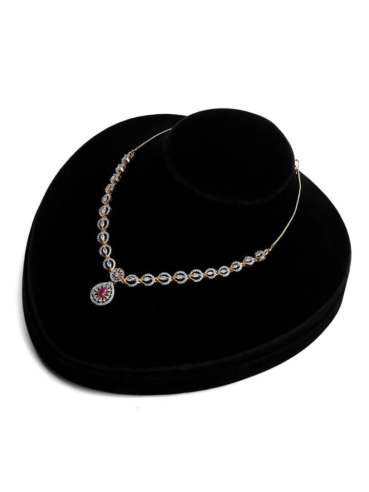 Gold-Ruby Imitation Jewelry-Set