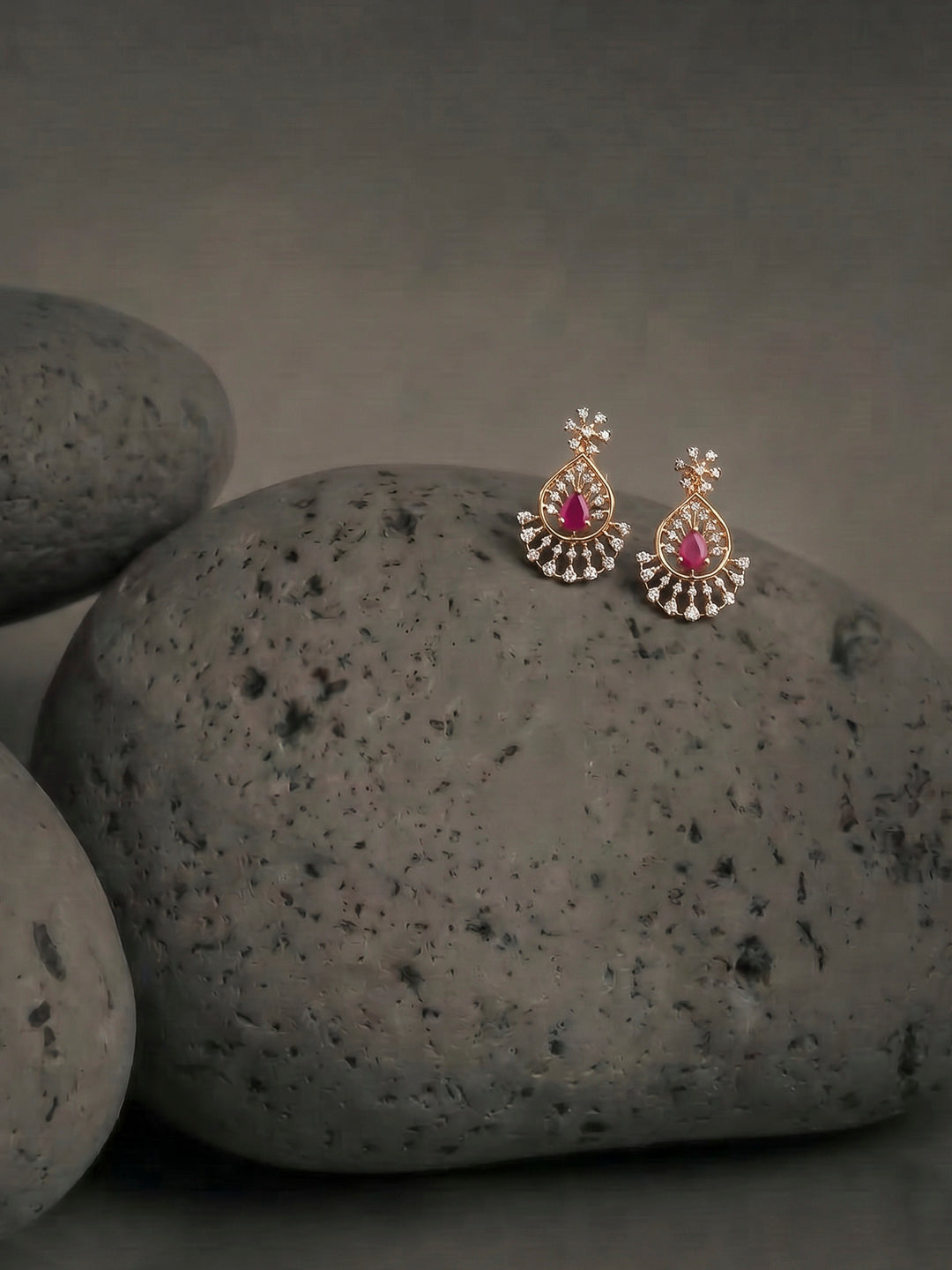 Gold-Ruby Imitation Jewelry-Set