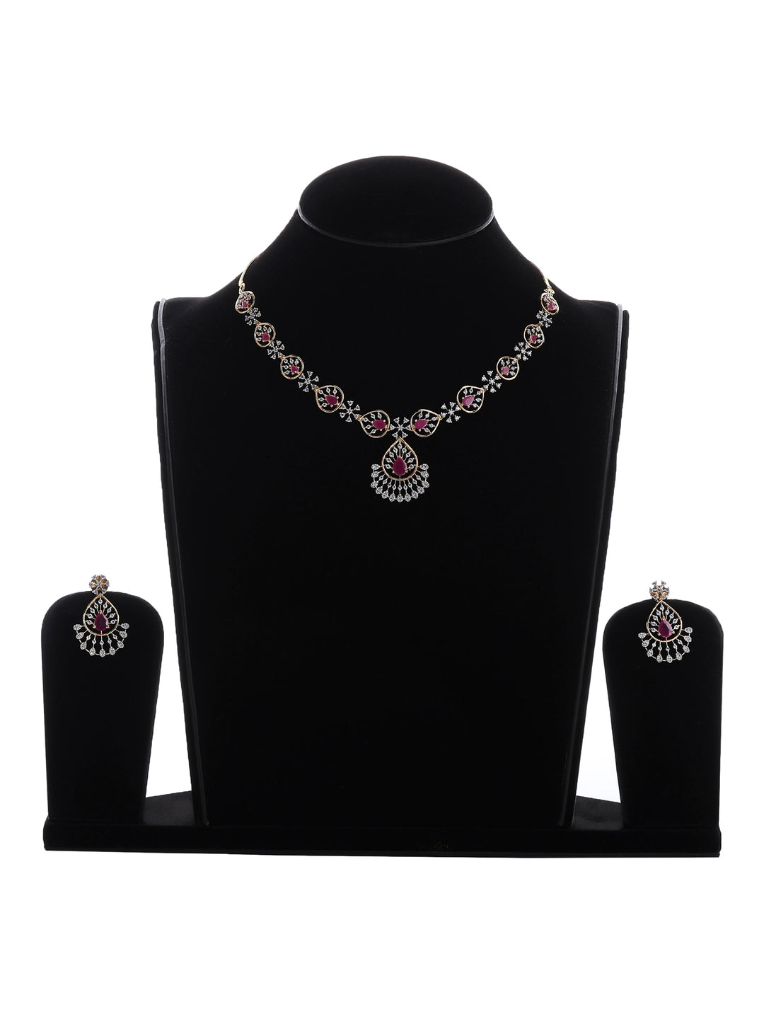 Gold-Ruby Imitation Jewelry-Set
