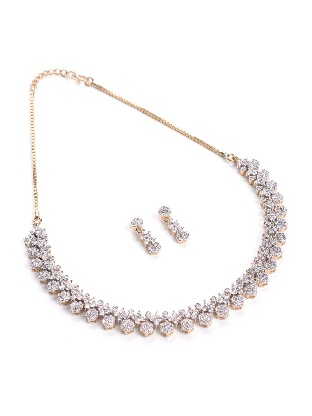 Gold-White Imitation Jewelry-Set