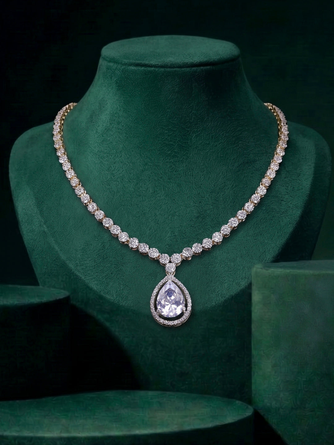Gold-White Imitation Jewelry-Set
