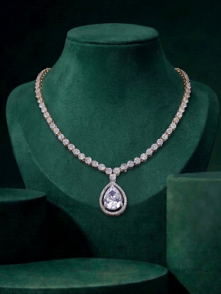 Gold-White Imitation Jewelry-Set