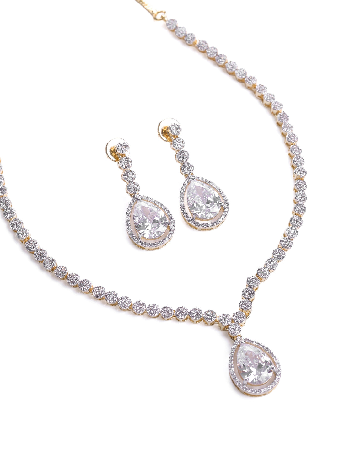 Gold-White Imitation Jewelry-Set