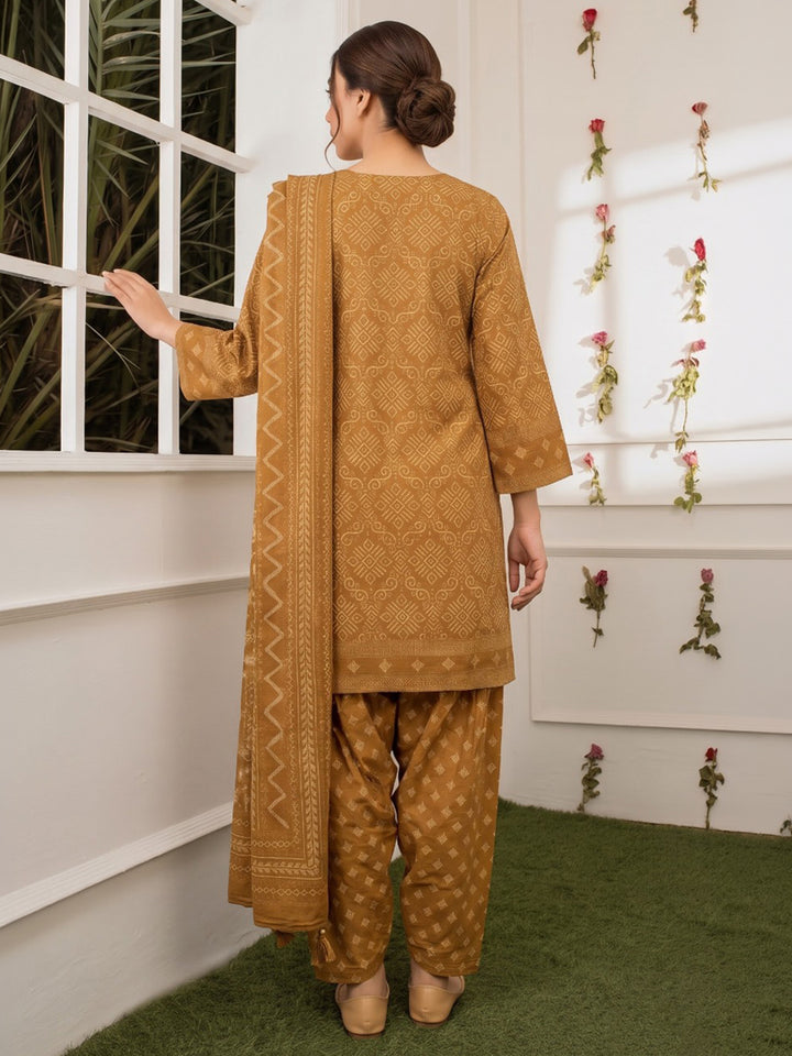 Yellow Printed Cotton Blend Kurta With Pant &amp; Dupatta