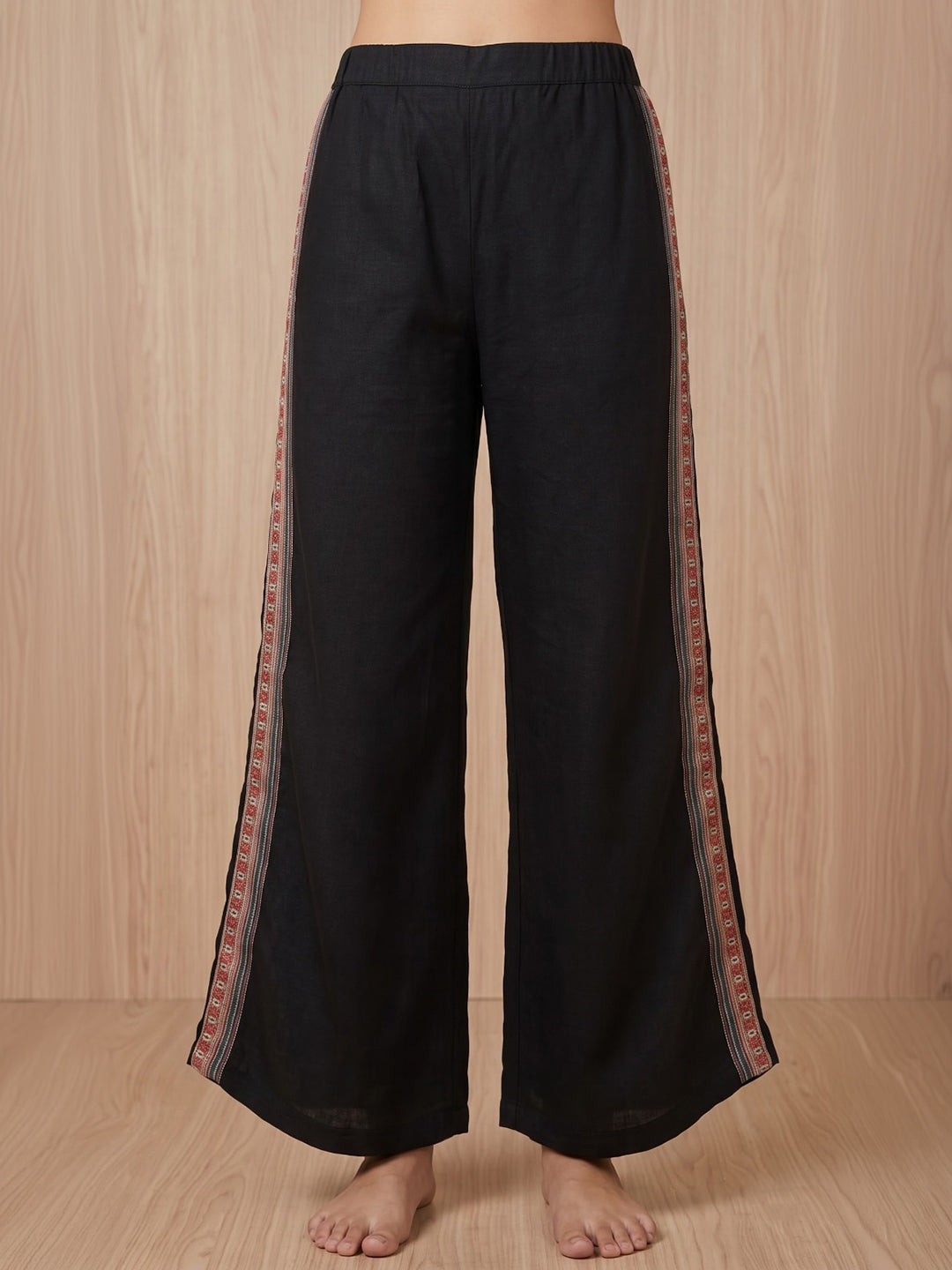 Black Printed Crepe Kurta Set