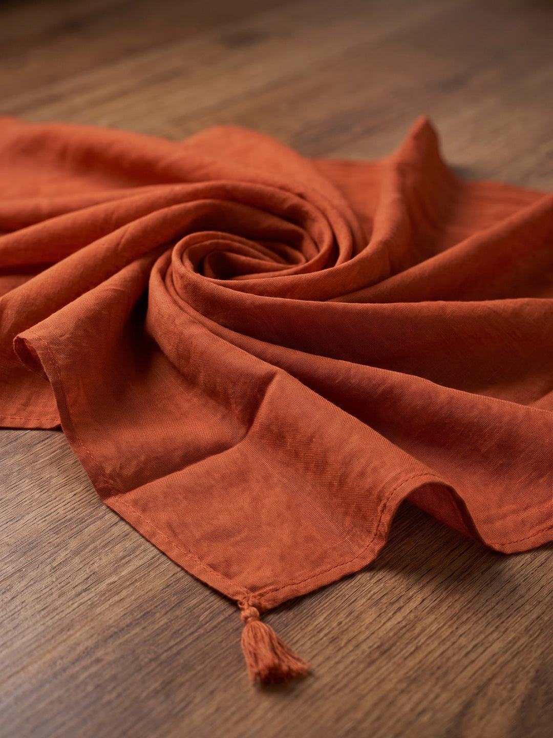 Rust Printed Cotton Blend Kurta With Pant &amp; Dupatta