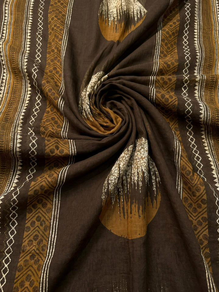 Mehndi Printed Cotton Blend Kurta With Pant &amp; Dupatta