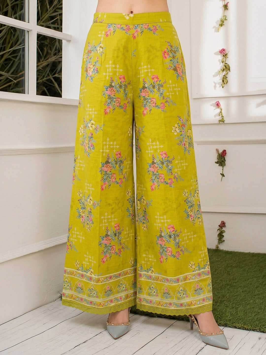 Mustard Embroidered Cotton Blend Kurta With Pant &amp; Dupatta