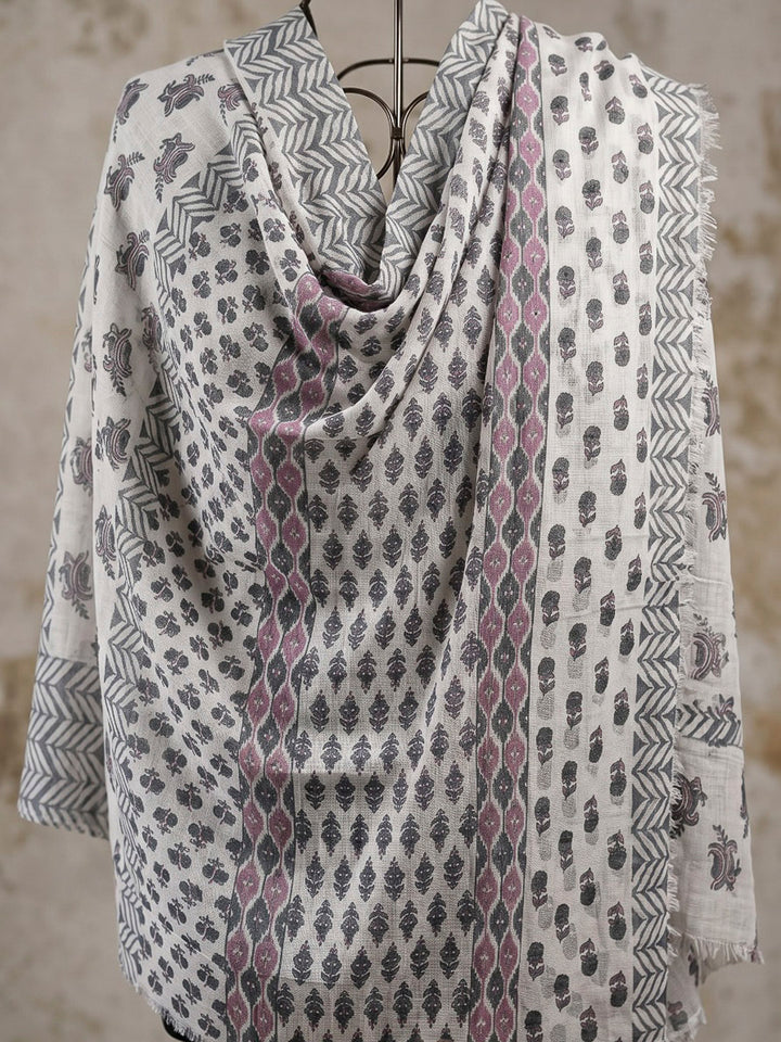 Black Printed Cotton Blend Kurta With Pant &amp; Dupatta