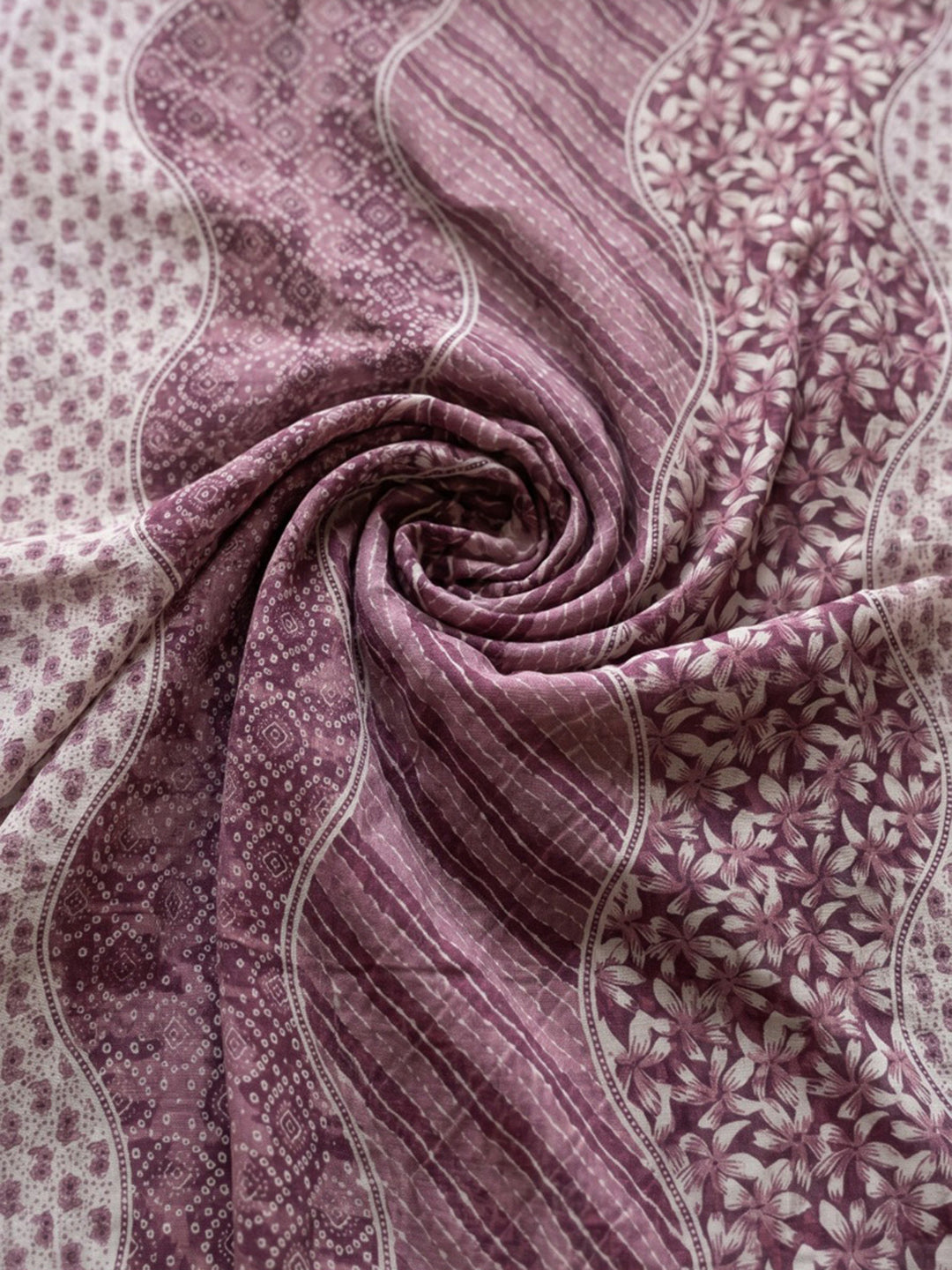Onion Pink Printed Cotton Blend Kurta With Pant &amp; Dupatta