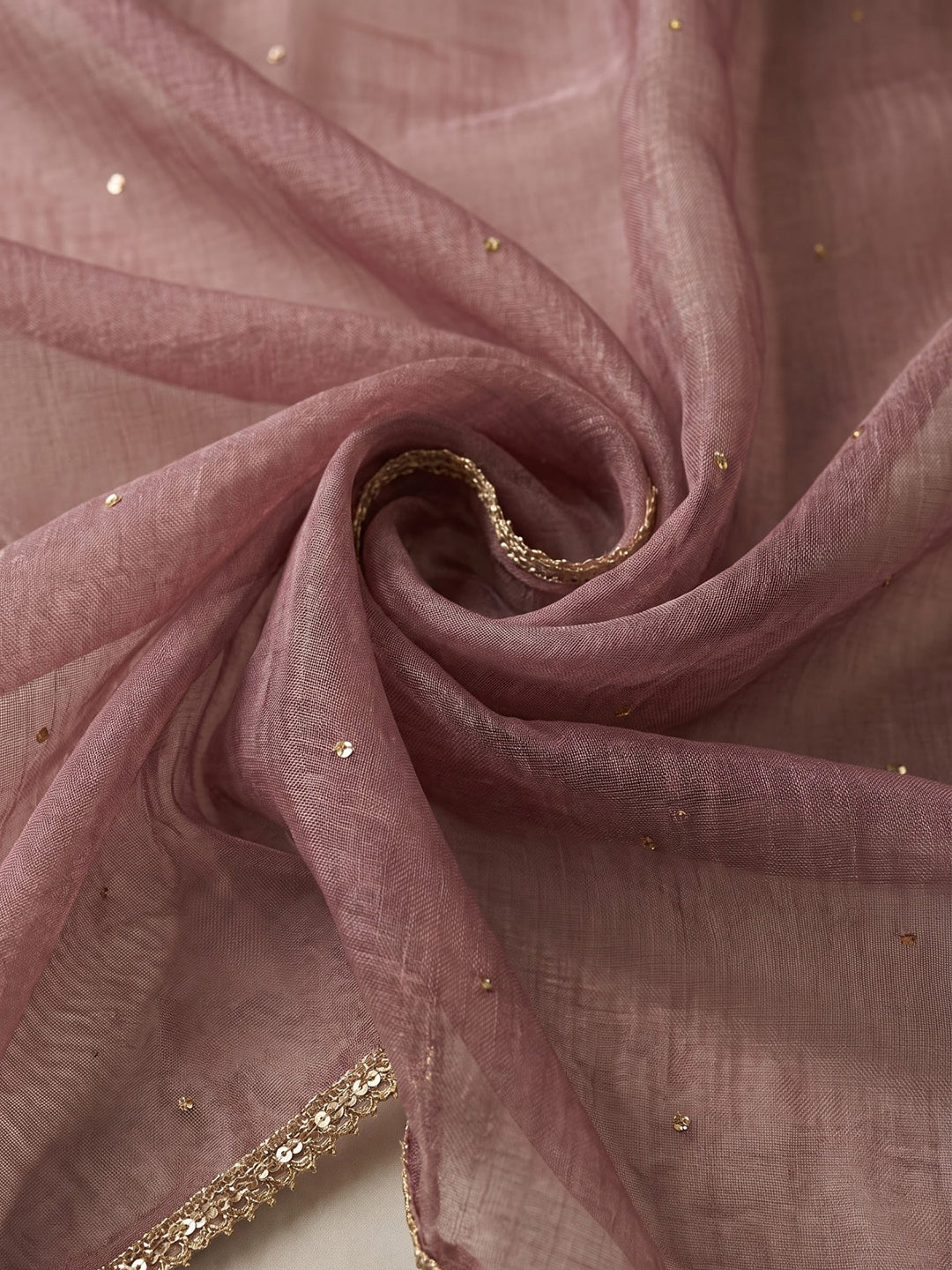 Lavender Embroidered Art Silk Kurta With Pant &amp; Dupatta