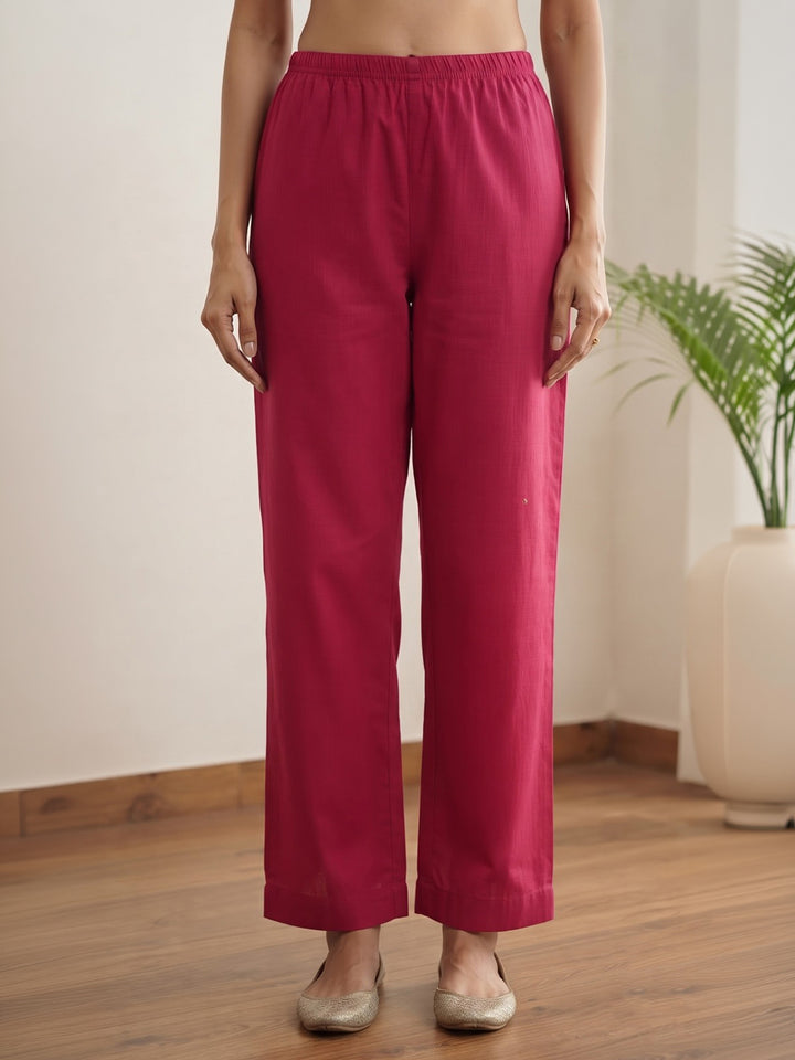 Rani Printed Cotton Blend Kurta With Pant &amp; Dupatta