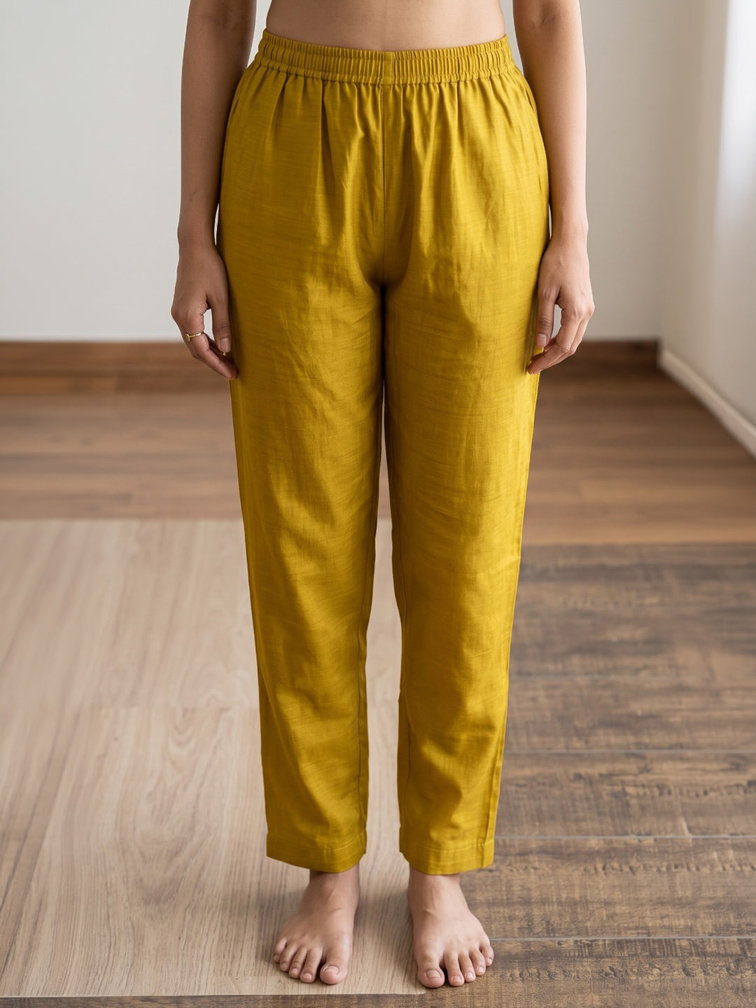 Yellow Printed Cotton Blend Kurta With Pant &amp; Dupatta