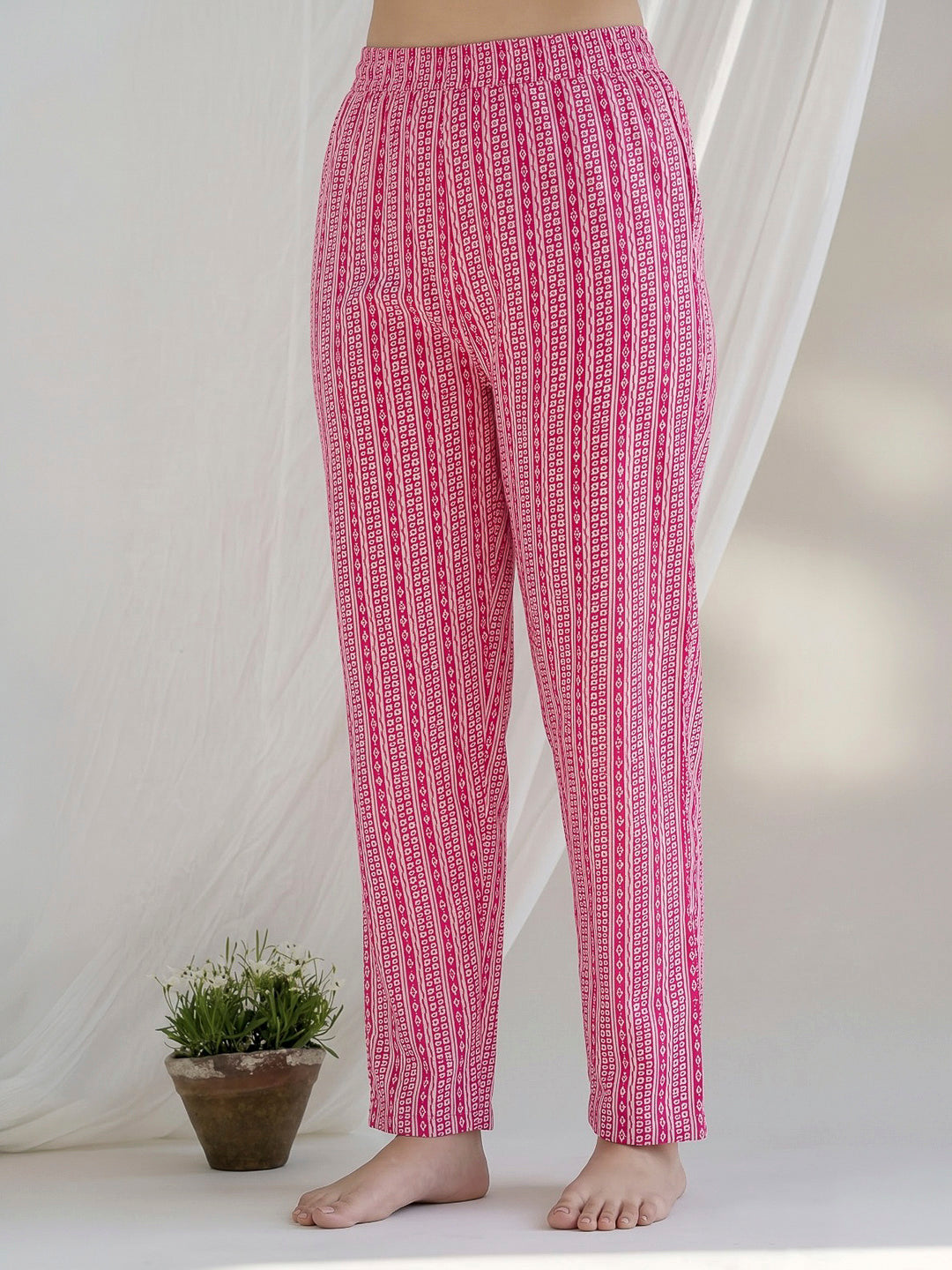Rani Printed Cotton Blend Kurta With Pant &amp; Dupatta