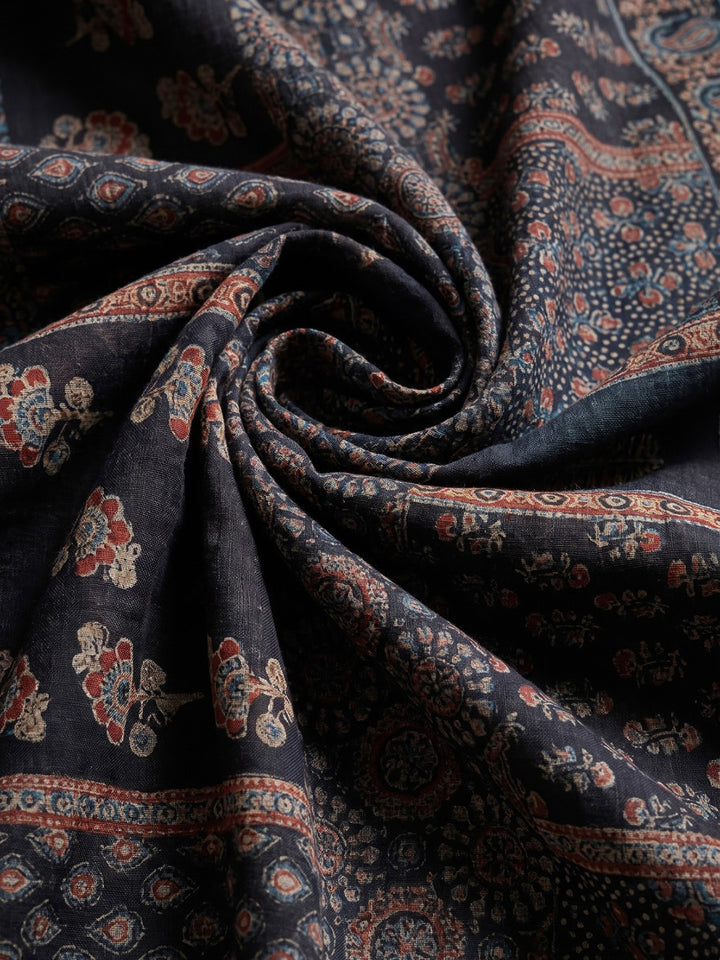 Black Embroidered Cotton Blend Kurta With Pant &amp; Dupatta