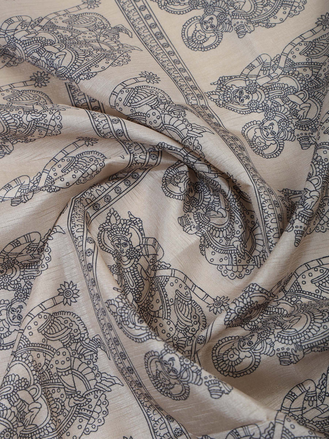 Wine Art Silk Printed Unstitched Dress Material