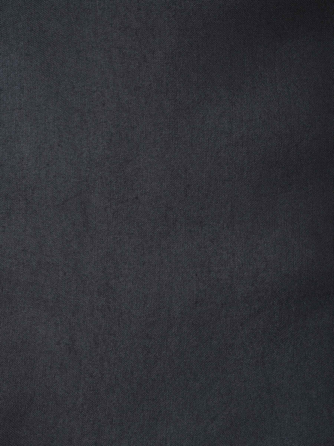 Black Art Silk Printed Unstitched Dress Material