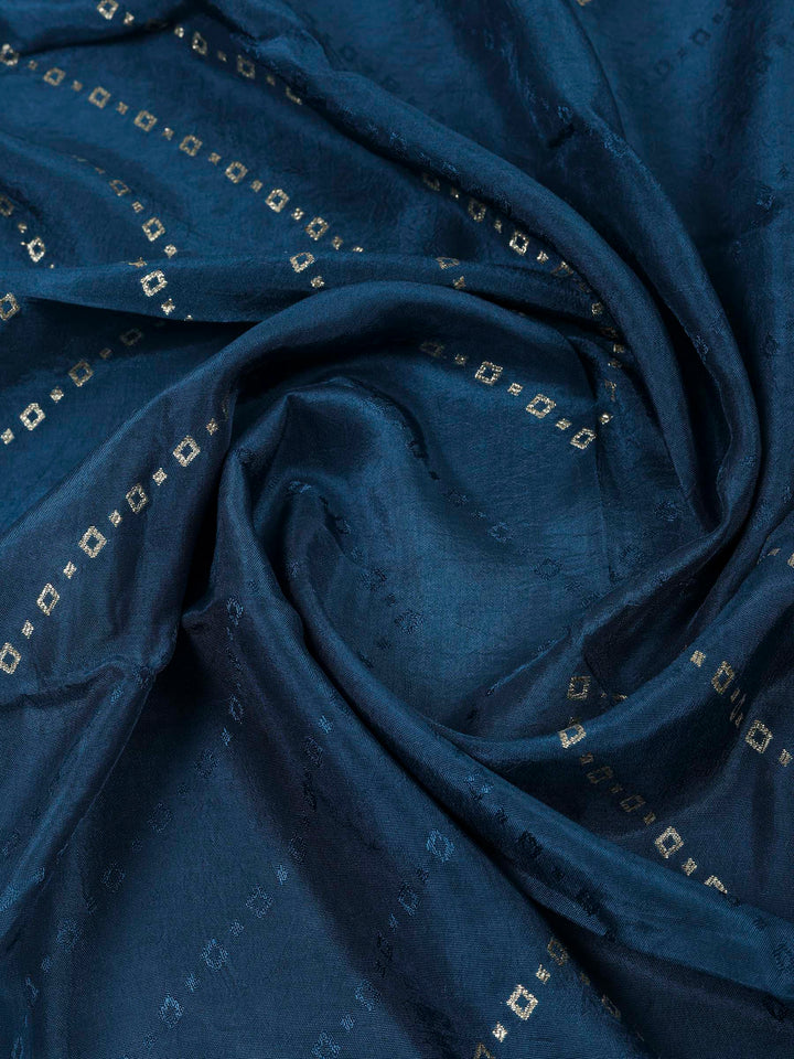 Sea Green Chanderi Embroidered Unstitched Dress Material