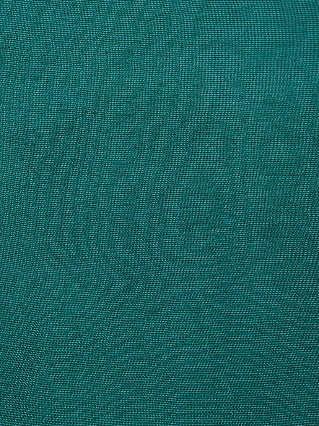 Sea Green Chanderi Embroidered Unstitched Dress Material
