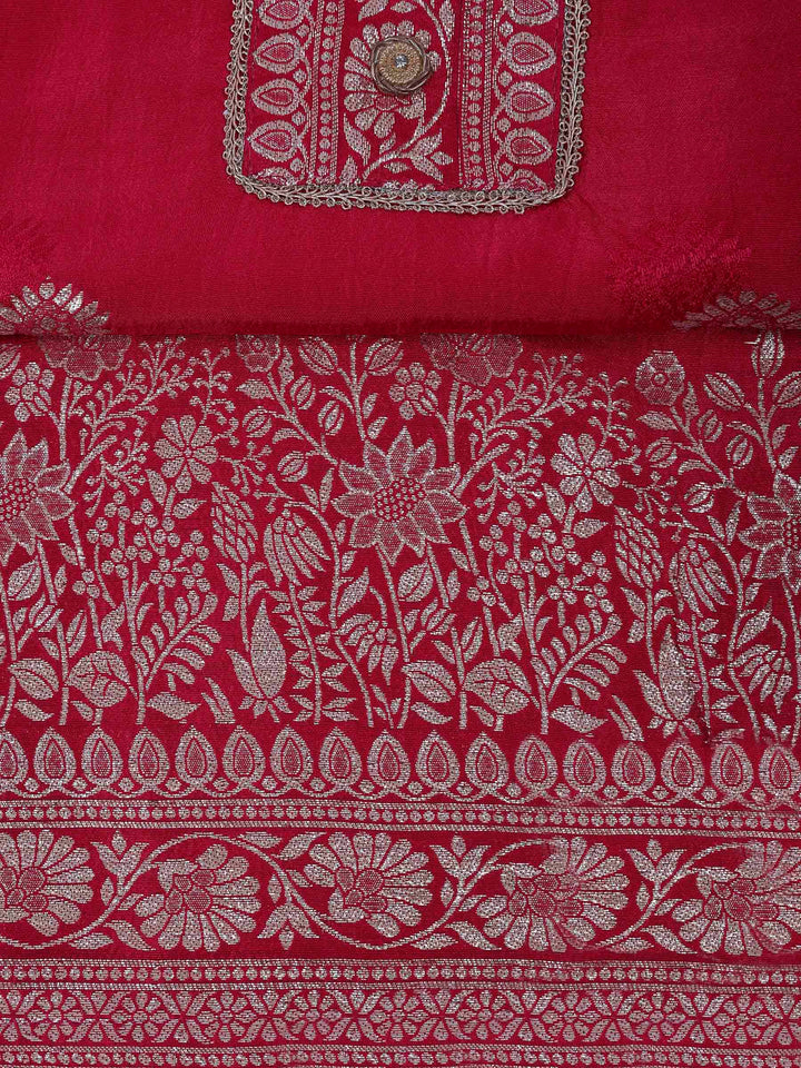 Rani Chanderi Embroidered Unstitched Dress Material