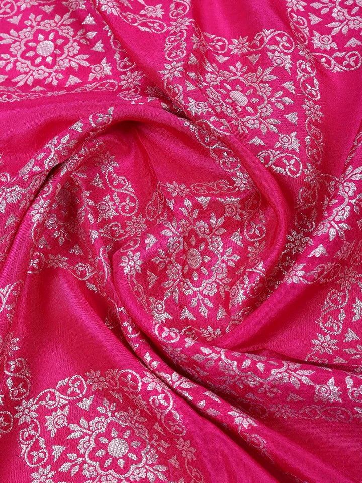 Rani Chanderi Embroidered Unstitched Dress Material