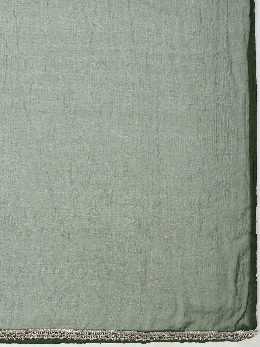 Bottle Green Cotton Blend Embroidered Unstitched Dress Material