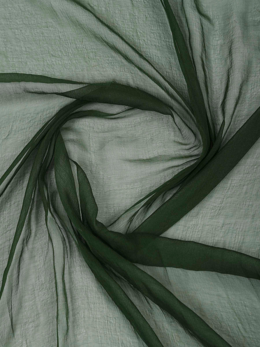 Bottle Green Cotton Blend Embroidered Unstitched Dress Material