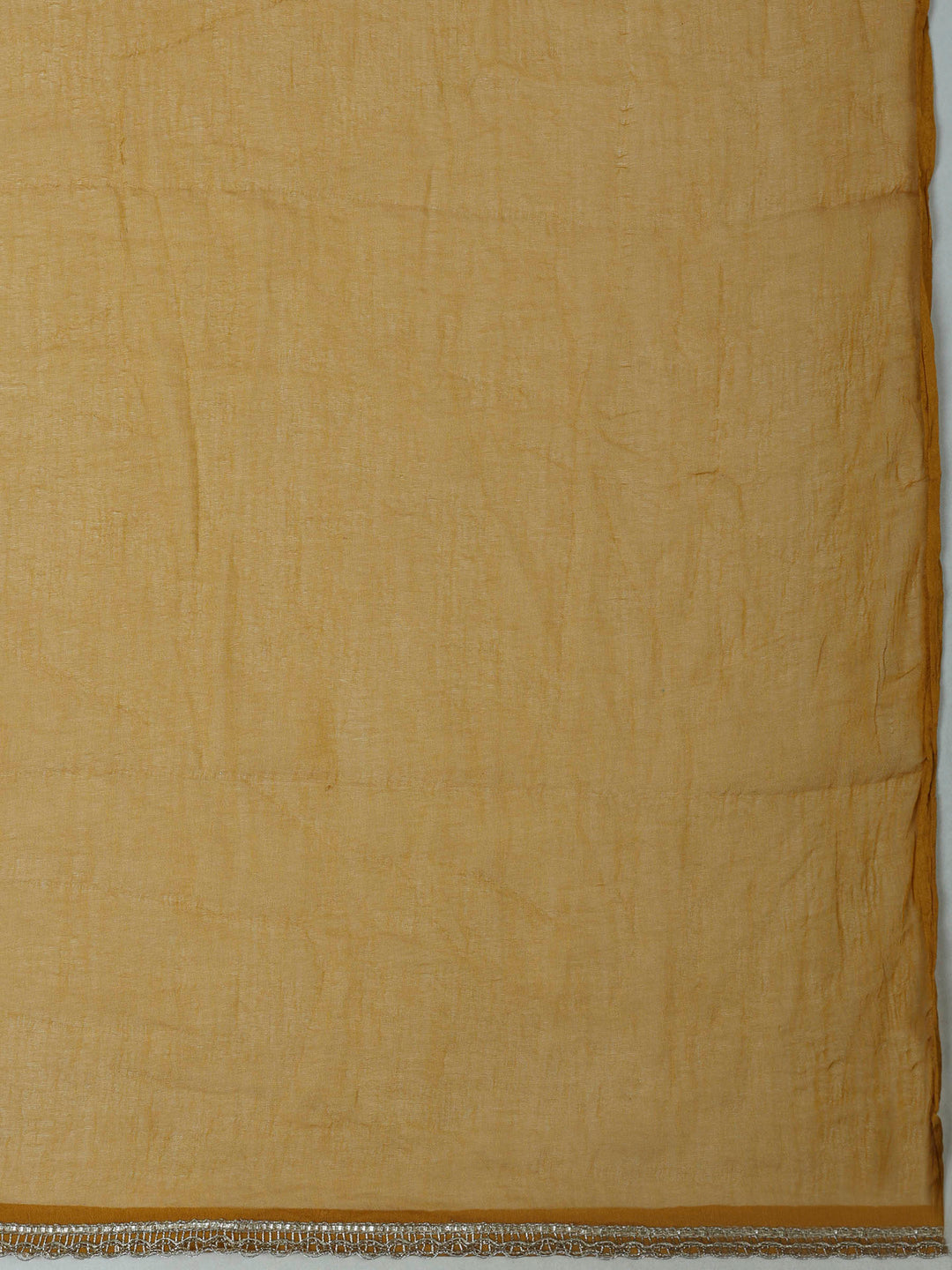 Mustard Cotton Blend Embroidered Unstitched Dress Material