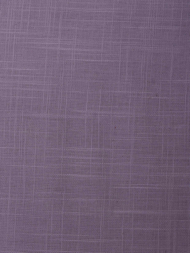 Lavender Cotton Blend Embroidered Unstitched Dress Material
