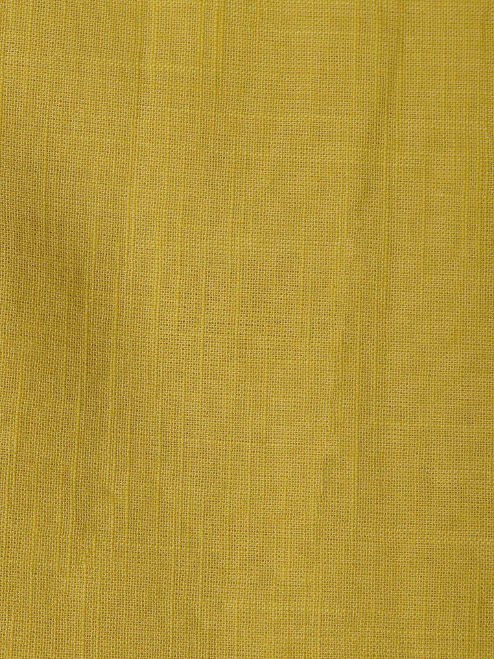 Mustard Cotton Blend Embroidered Unstitched Dress Material